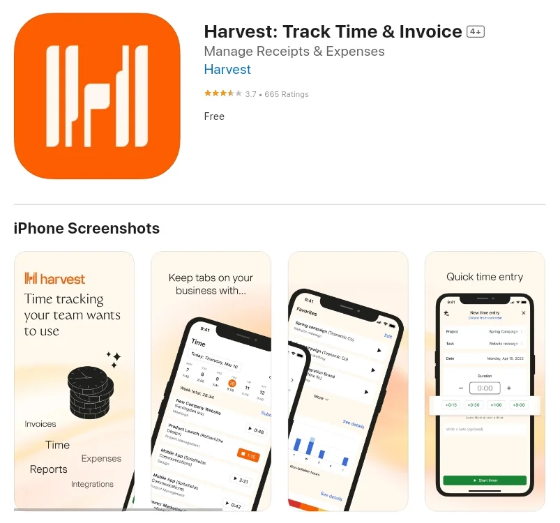 Harvest-Track Time & Invoice