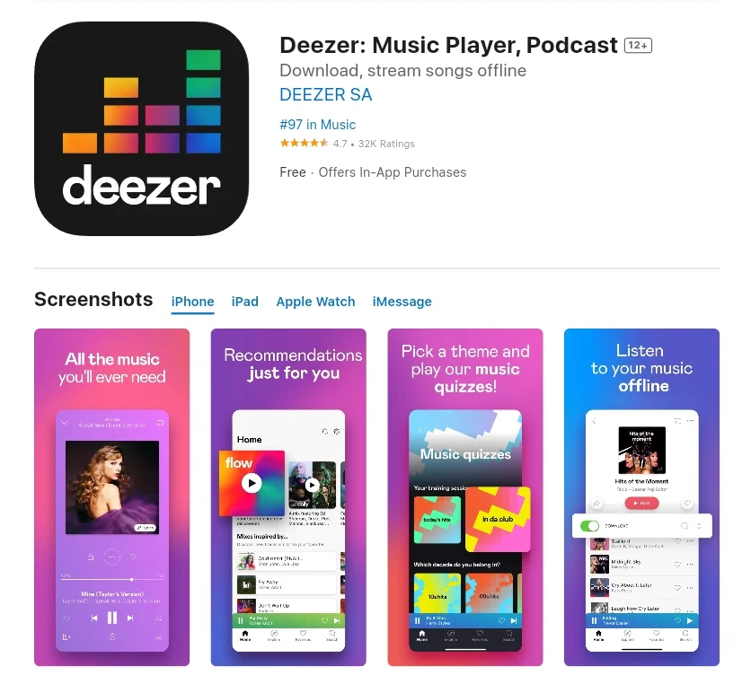 Deezer Music Player and Podcast App