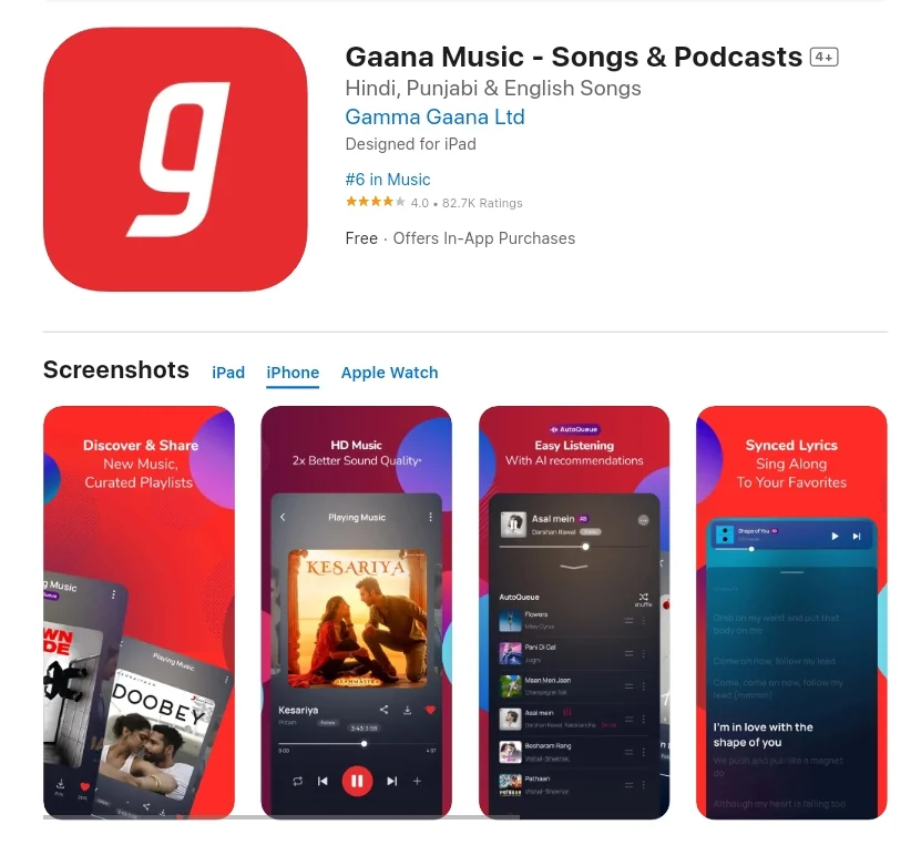 Gaana Music - Songs and Podcasts App
