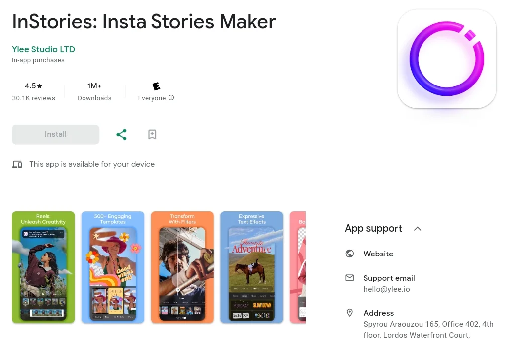 instories insta stories maker app android