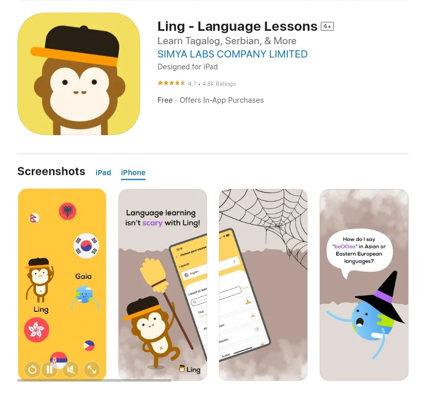 Ling - Language Lessons App