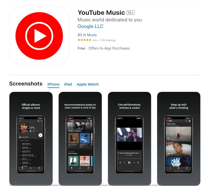 YouTube Music App